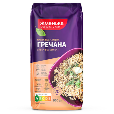 Крупа Жменька Гречана несмажена 900 г (4820038701832) Вінниця - фото 1