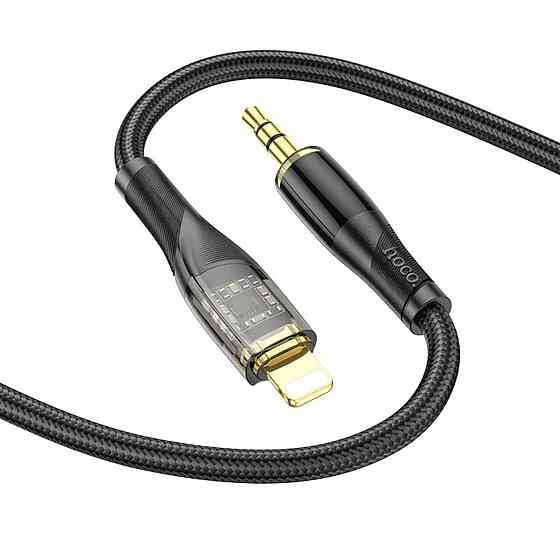 Аудiокабель HOCO UPA25 Transparent Discovery Edition Digital audio conversion cable iP Black Киев