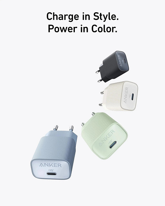 Мережевий зарядний пристрій Anker PowerPort 511 Nano IV - 30W USB-C White (6962736) Київ - фото 7