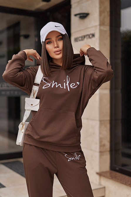 Жіночий спортивний костюм з худі "Team"| Норма і батал | Розпродаж моделі Київ - фото 2