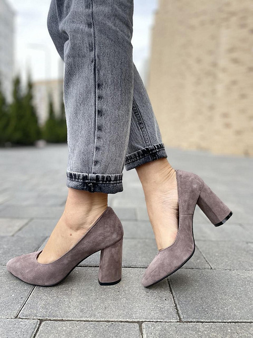 Nivelle Туфлі жіночі NIVELLE капучино натуральна замша 38р. 40р. каблук 9 см (1592/8051-8045) Коломия - фото 3