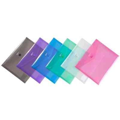 Папка - конверт Comix А5, прозрачная синяя (FOLD-COM-A1854-BL) Винница