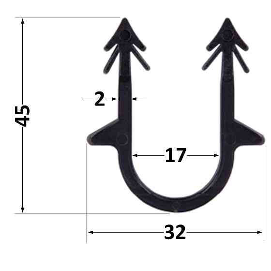 Клипса якорная Thermo Alliance Standart для фиксации трубы (упак. 100 шт.) Киев