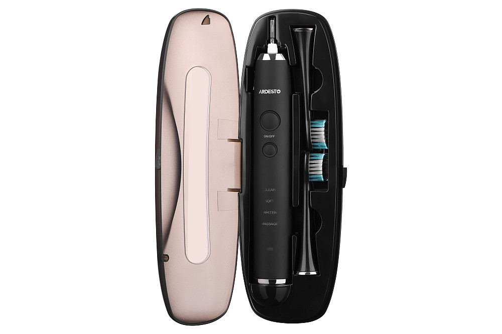 Щітка зубна електр. ARDESTO, ETB-211B, 40т. колив/хв, насадок-5, футляр, IPX7, чорний Київ - фото 11