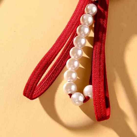 Стрінги з розрізом та пелинами "Ромашки" червоні - розмір універсальний, з боків регулюються Київ