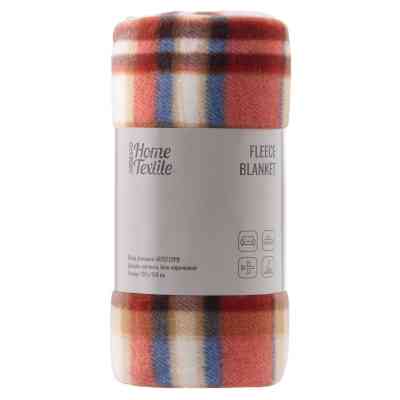 Плед Ardesto Fleece 100% полиэстер, клеточка, бело-коричневый 130х160 см (ART0720PB) Винница