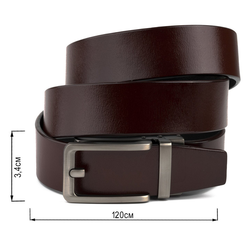 Ремінь чоловічий зі стильною пряжкою Vintage 20307 Коричневий Київ - фото 3