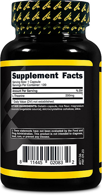 L-теанин Primaforce L-Theanine 200 mg 120 Capsules Луцк - изображение 2