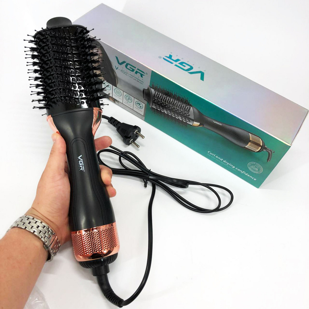 Електрична фен-щітка для гладкої зачіски VGR V-492, Фен для волосся від мережі, Фен з різними режимами NR-48 Івано-Франківськ - фото 7
