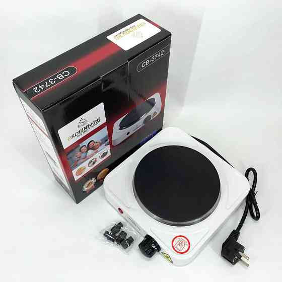 Плита побутова переносна Crownberg CB-3742, Зручна настільна плита для приготування страв BV-96 Івано-Франківськ