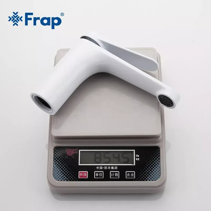 Смеситель для умывальника Frap F1045 белый/хром Киев - изображение 6