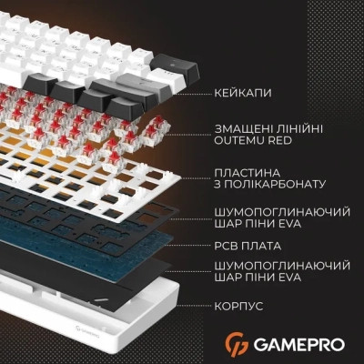Клавіатура GamePro Genesis Infinity MK130BW Outemu Swithes USB White (MK130BW) Вінниця - фото 12