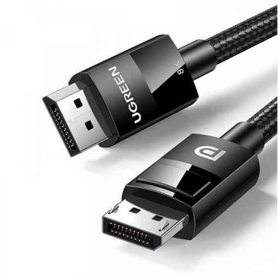 Кабель DP 1.4 Male to Male 3м Plastic Case Braided Cable UGREEN DP114 Чорний (80393) Киев