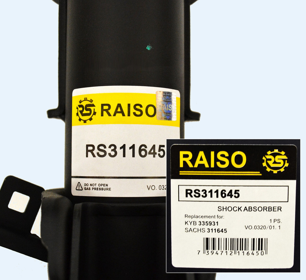 Амортизатор передній Raiso (Швеція) Mercedes Vito 639 Мерседес Віто 639 #RS311645 UAYTQNL22 Ковель - фото 4