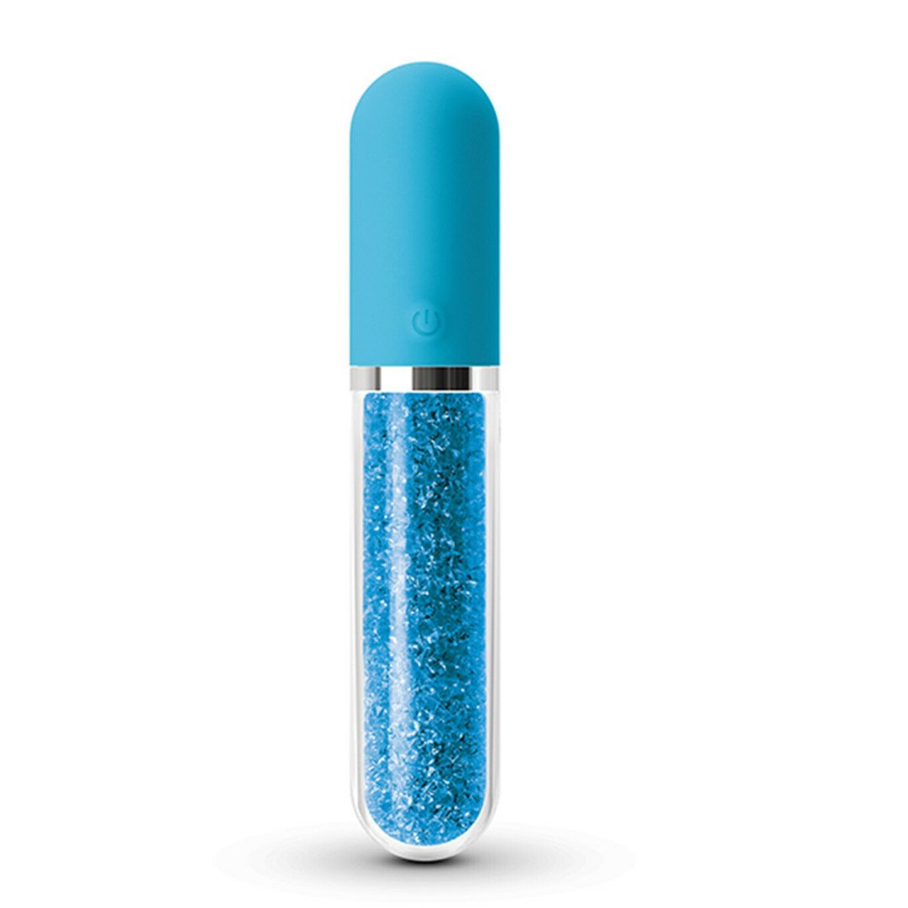Стеклянный вибратор с кристаллами NS Novelties Stardust Charm голубой Sex Aura Киев - изображение 1