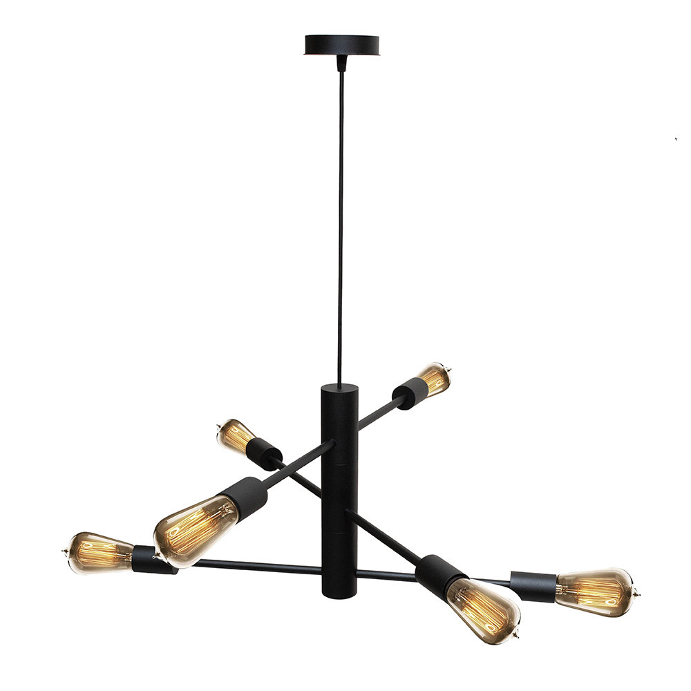 Люстра подвесная MSK Electric Asket на шесть плафонов Е27 NL 6120-6 BK черная Одесса - изображение 4