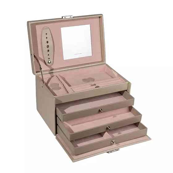 Скринька для коштовностей "Classico" на 4 віділення, золотаво-рожева, 24х15х16 см Рівне
