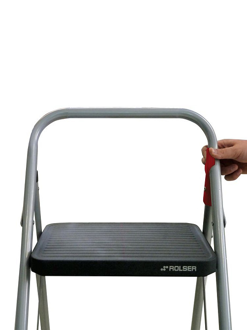 Лестница Rolser Табурет M/10 UNE 2 ступени Антрацит (MET003-1021) Киев - изображение 3