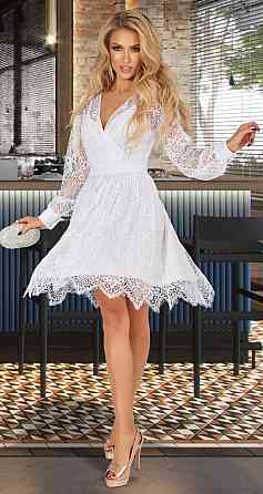 Біла гіпюрова сукня плісня (42) Київ