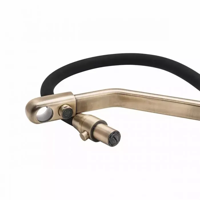 Змішувач для кухні з підключенням до фільтру Frap F4374-4 та гнучким виливом, бронза Київ - фото 2