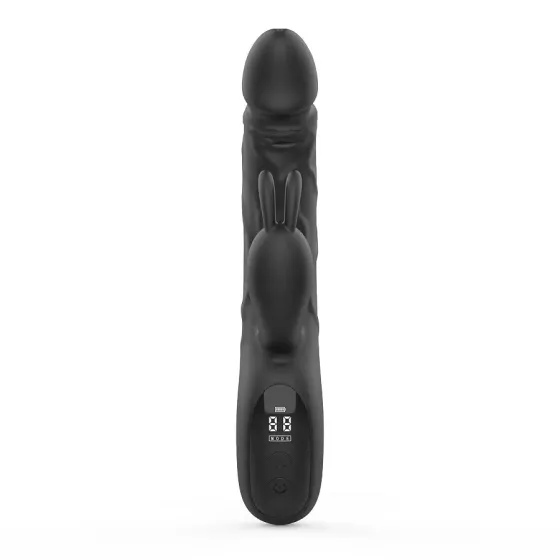 Вібратор-кролик з пульсацією Loviss Nico Thrusting Rabbit Vibrator, 9 режимів, подвійний відросток Львів