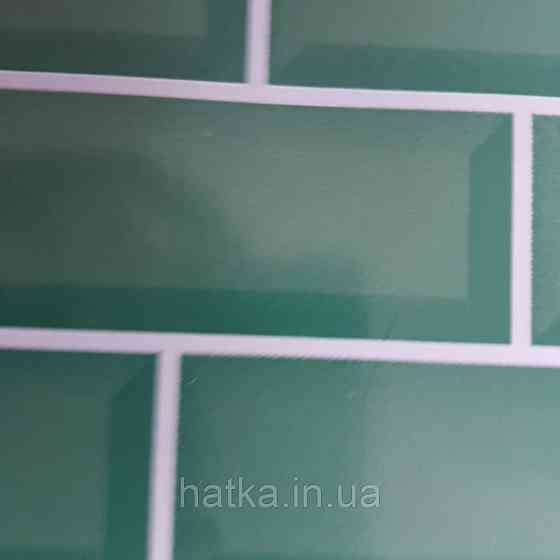 Обои виниловые на флизелине Marburg 31769 Imagine под плитку зеленые серая полоса с блеском Киев