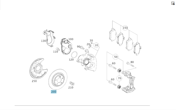 Mercedes-Benz  A2464230112 Гальмівний диск задній 295 х 10 мм CLA Shooting Brake X117 CLA C117 GLA X156 A-class W176 B-class W242 B-class W246 Одесса