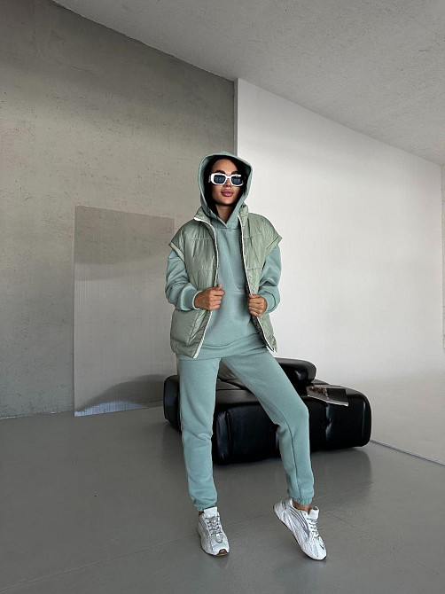 Женский теплый костюм тройка (жилетка+штаны+худи) Одесса - изображение 3