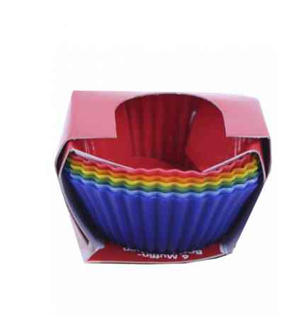 Силиконовые формы для кексов Kaiser 6 штук 7 см разноцветный Киев