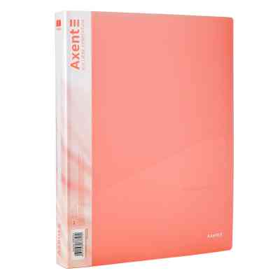 Папка на кольцах Axent А4 с 4-мя кольцами 700 мкм 35 мм Прозрачная розовая (1208-24-A) Винница