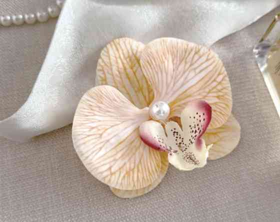 Затискач для волосся Орхідея Персиковий Сміла