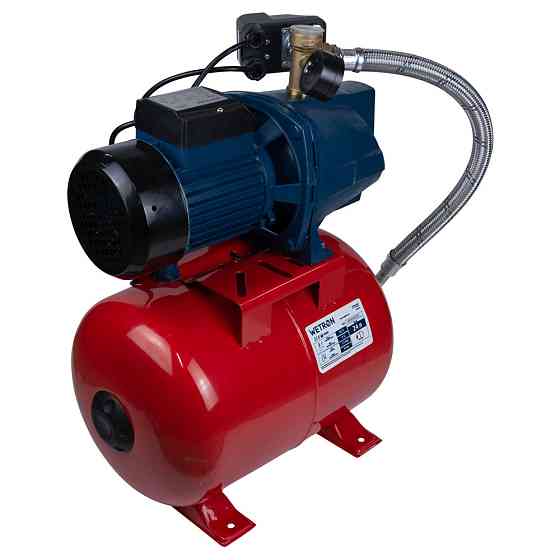 Станция 0.75кВт Hmax 40м Qmax 80л/мин (самовсасывающий насос) 24л Украина WETRON JSW10MA5 (775033/24) Ровно