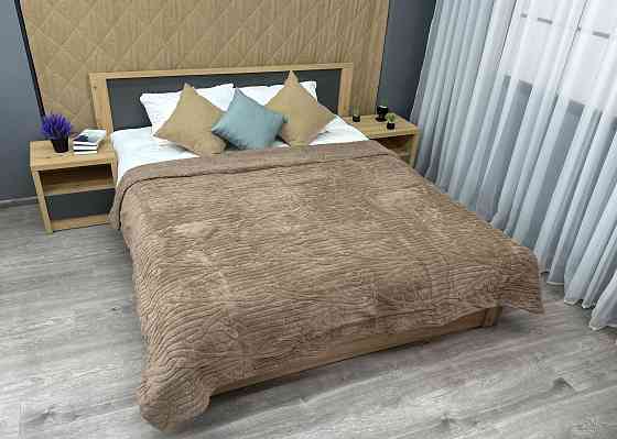 Плед 200х230 см (+-10см) на овчині "Косичка" колір мокко (87-304) Київ