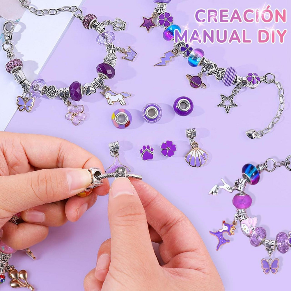 Детский набор для творчества для создания шарм браслетов и колье из бусин в шкатулке с подарочным пакетом Киев - изображение 12