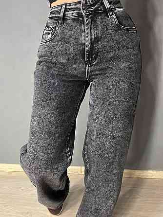 Джинсы женские Dragon 8101 palazzo jeans палаццо ровные от бедра стрейчевые темно серые, темно-серый Одесса