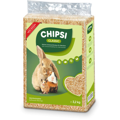 Наполнитель для грызунов Chipsi Classic Деревянный впитывающий 3.2 кг (60 л) (4002973000700) Винница - изображение 1