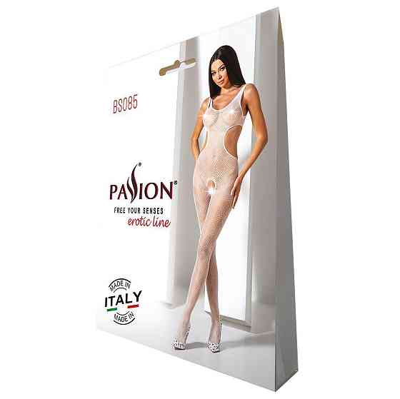 Эротический бодистокинг с рисунком Passion BS085 white Sex Aura Киев