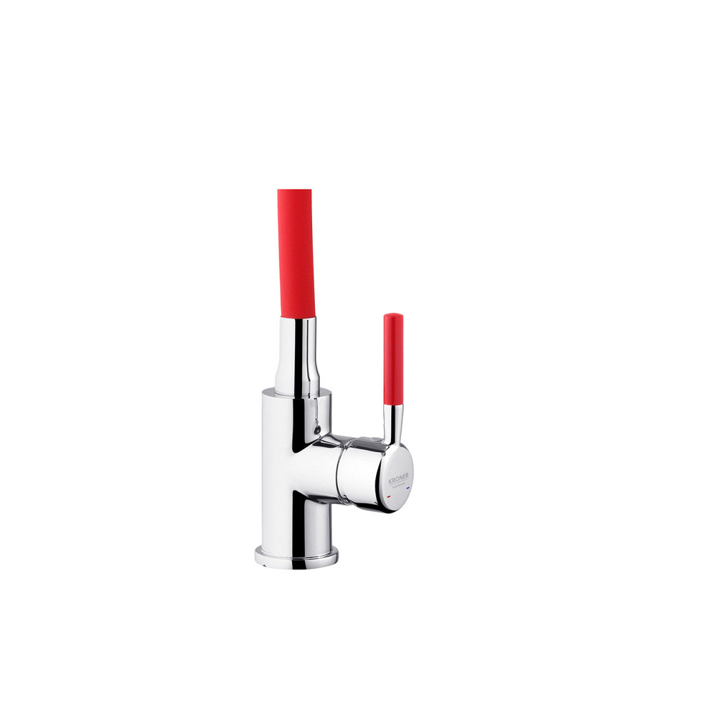 Смеситель для кухни с гибким изливом Kroner KRM Kuche - C132RED красный/хром Киев - изображение 5