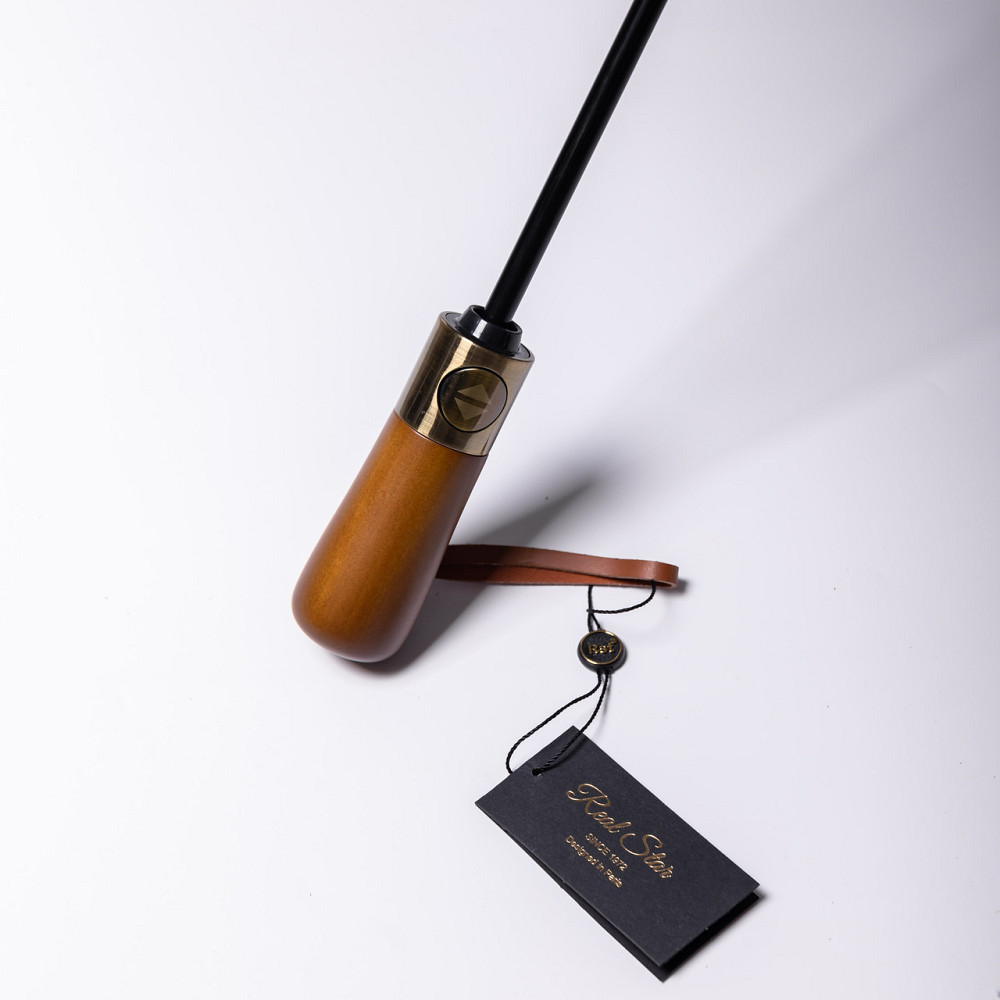 Парасолька автоматична з дерев'яною ручкою класична з поліестеру діаметр 116 см Сірий HP-23-8G Коломыя - изображение 4