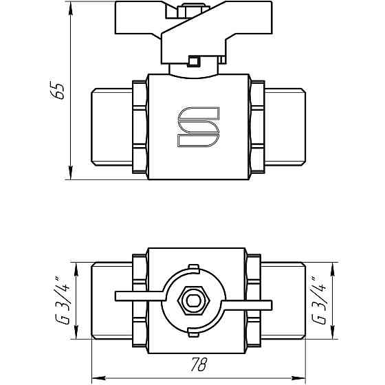 Кран кульовий прямий SELBA  3/4″ ЗЗ КБ SL1503 Луцк