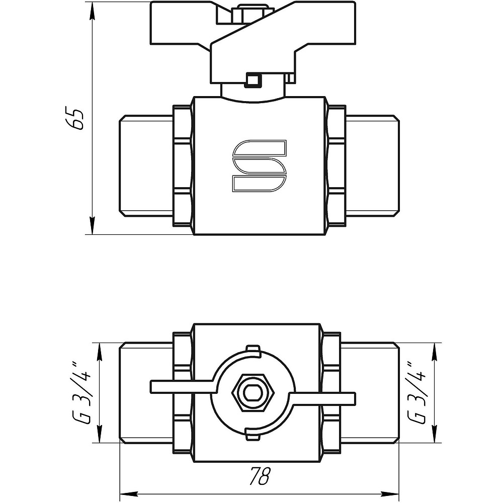 Кран кульовий прямий SELBA  3/4″ ЗЗ КБ SL1503 Луцк - изображение 3