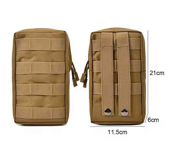 Мужская тактическая камуфляжная поясная сумка 1 карман 21 на 11 см зеленый Киев