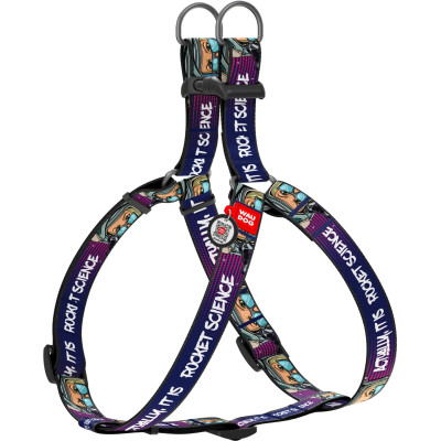 Шлей для собак WAUDOG Nylon с QR-паспортом "Космос. Ракетостроение" М (5150-0124) Винница - изображение 1