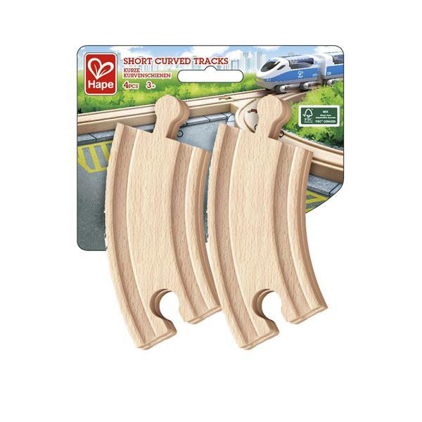 Набір для залізниці Hape короткі вигнуті рейки 4 шт. (E3776) Харків - фото 5