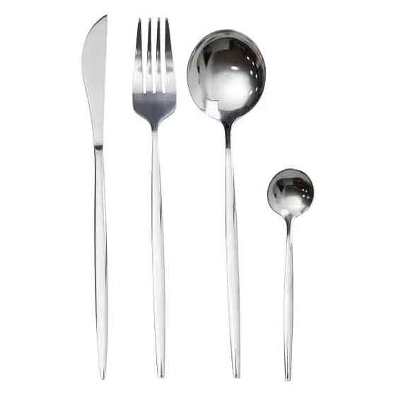 Столовый набор на 6 персон, 24 предмета, серебристый Киев