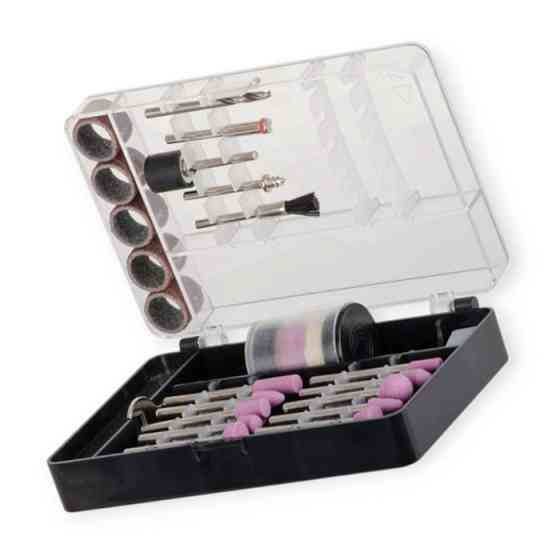 Камені шліфувальні набір 42шт з аксесуарами для гравера, осі 3,2 мм (кейс) Мукачево