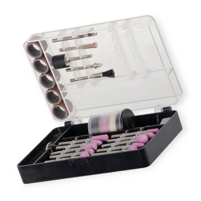 Камені шліфувальні набір 42шт з аксесуарами для гравера, осі 3,2 мм (кейс) Мукачево - фото 2