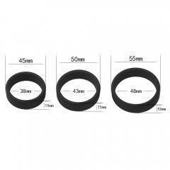 Ерекційні кільця - Power Plus Soft Silicone Pro Ring Black Sex Aura Київ - фото 3