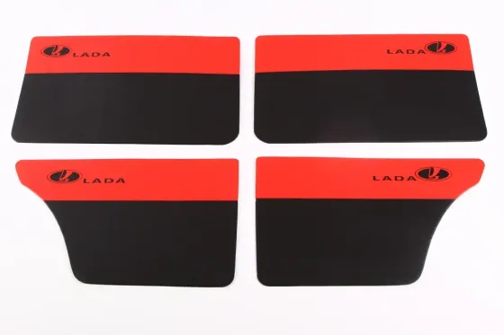 Обивка двери 2106 кожзам Lada черный/красный (4 шт.) Винница