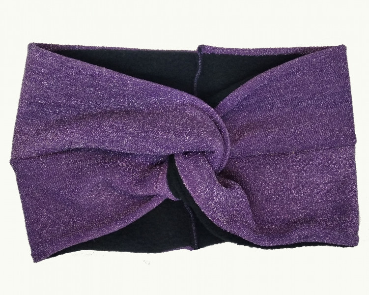 Пов'язка на голову утеплена фіолетова Київ - фото 1